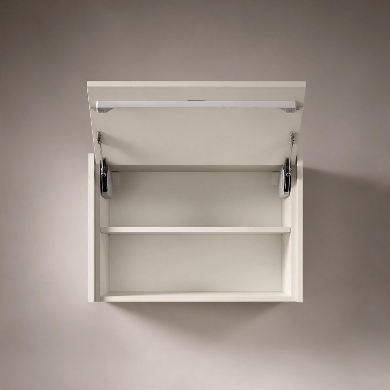 Lift-up wall cabinet door