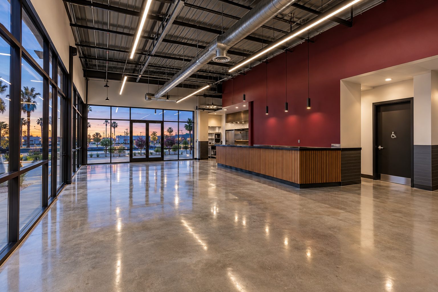 Commercial interior build-out in progress