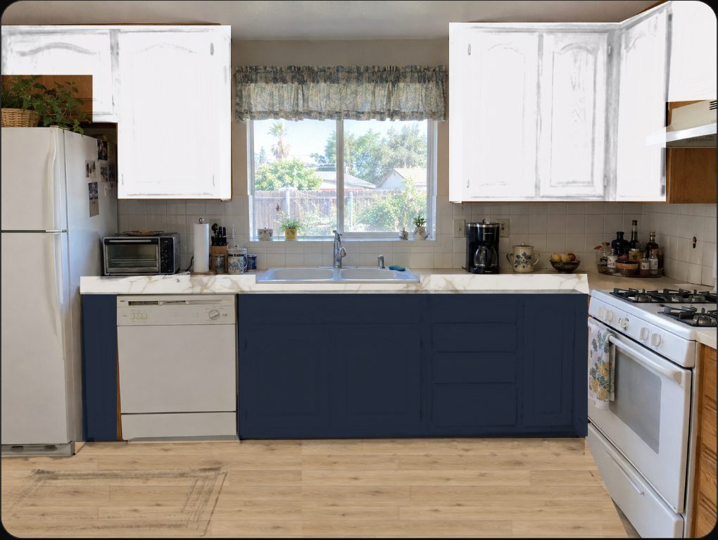 INVICTA Kitchen Studio with new cabinets and countertops applied to a kitchen photo