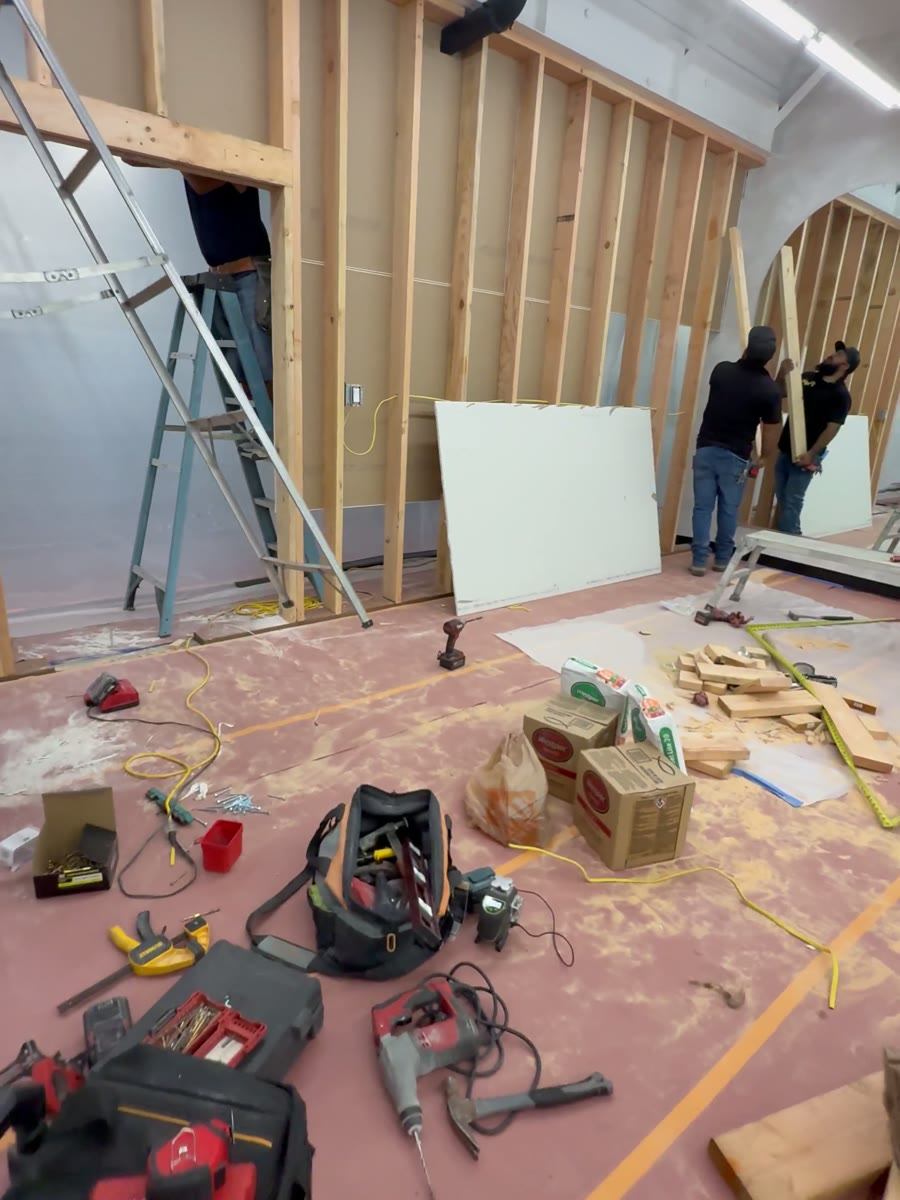 INVICTA crew framing and hanging board