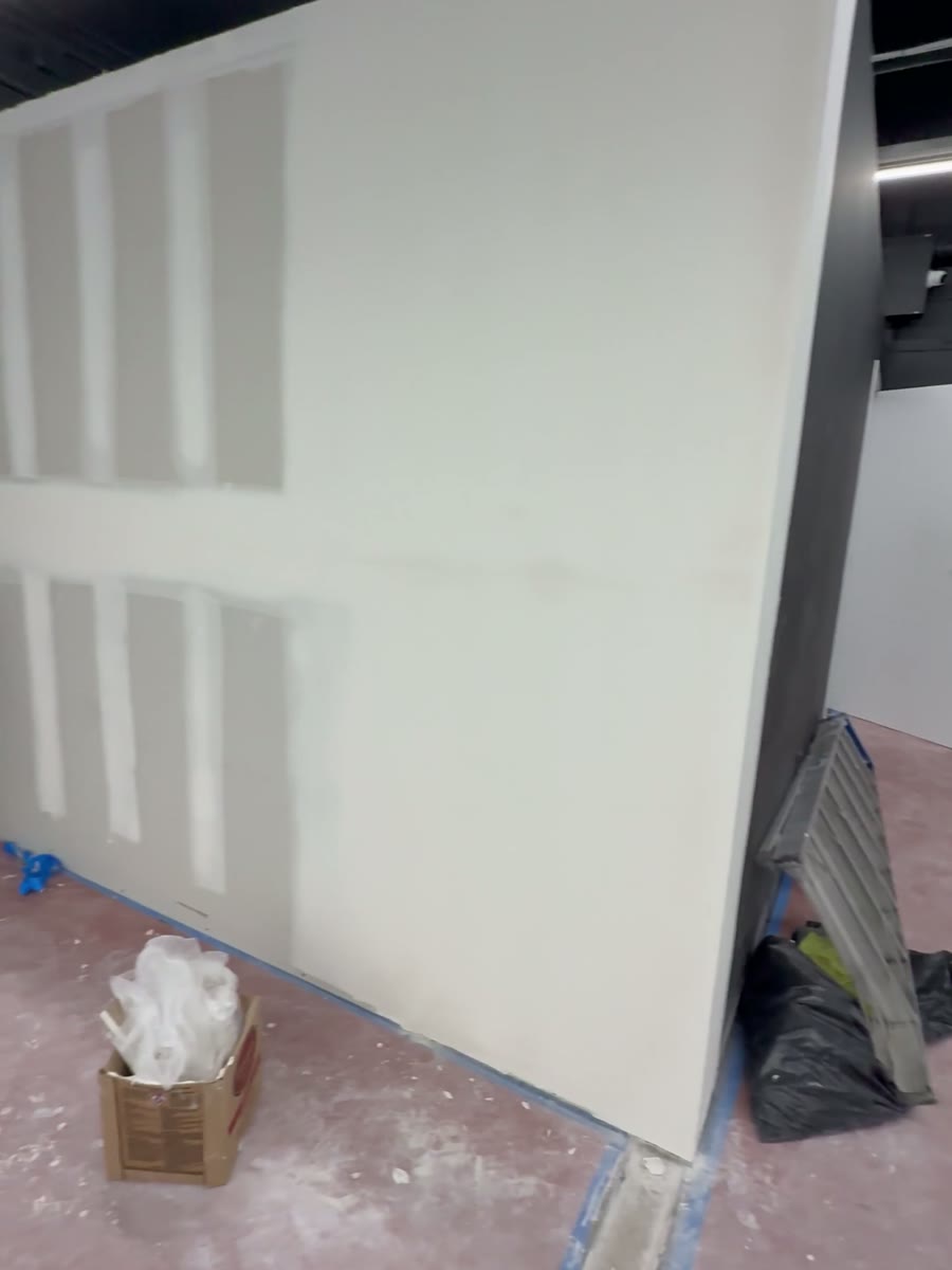 Walls finished and ready for paint