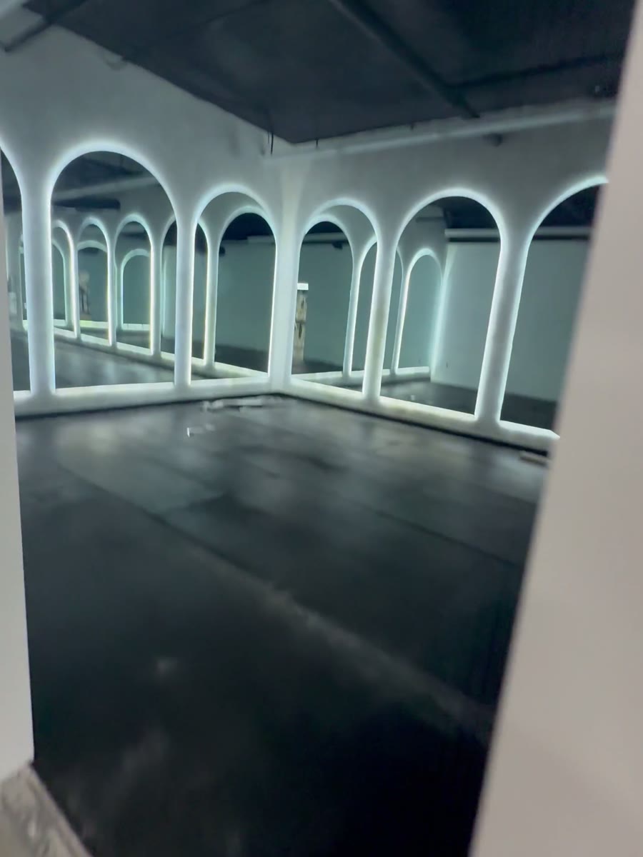 The studio, ready for classes