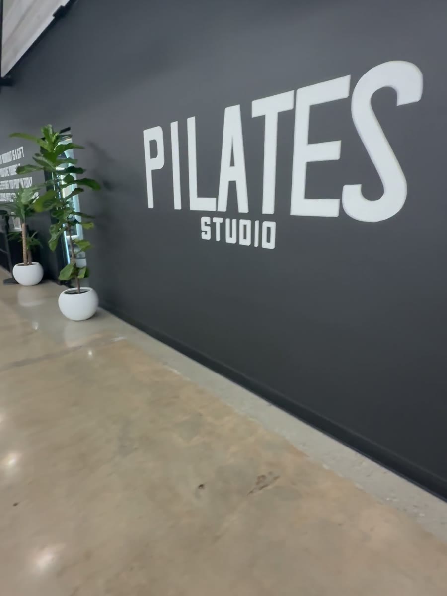 The finished Pilates Studio wall