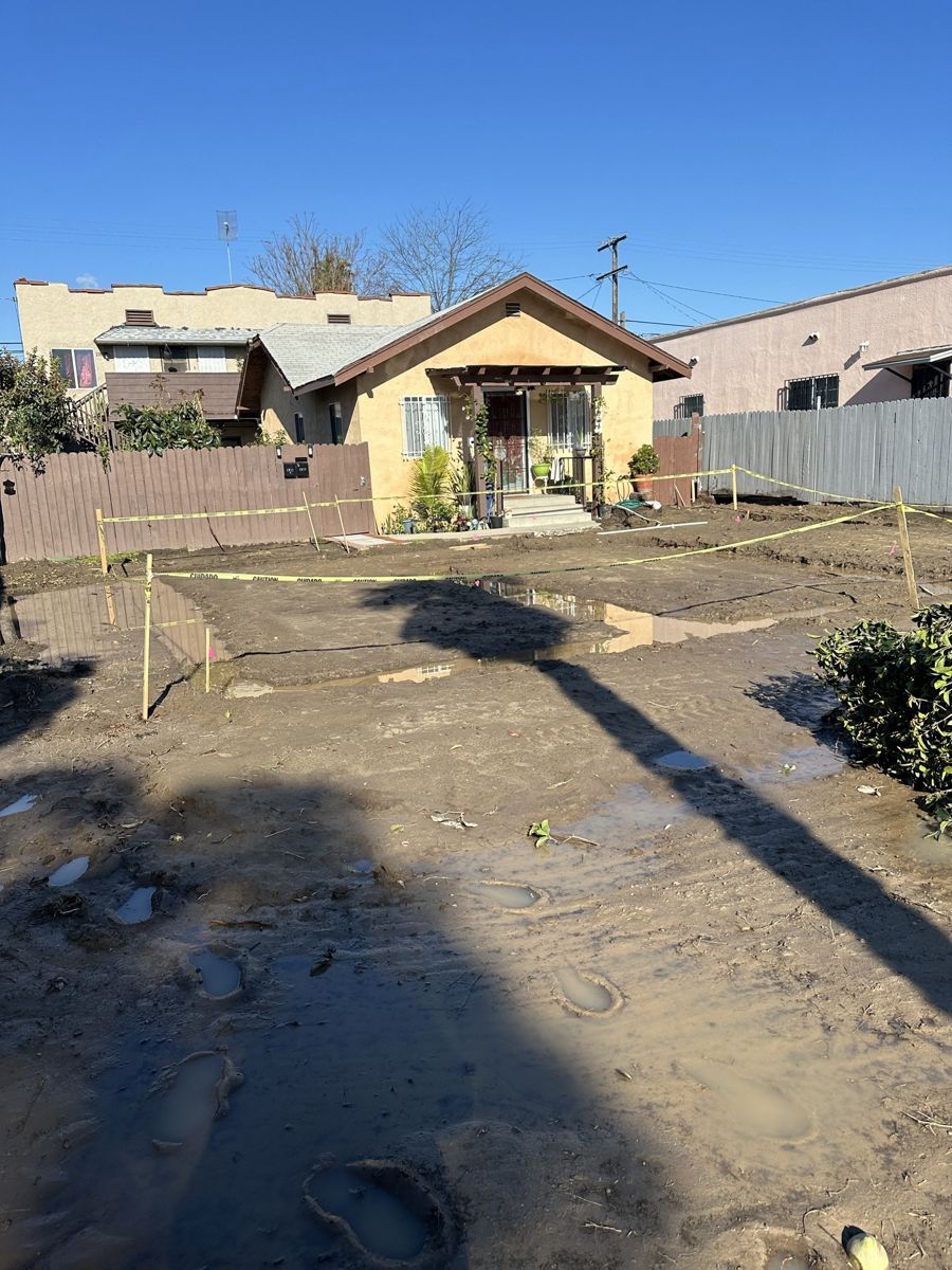Site cleared and graded