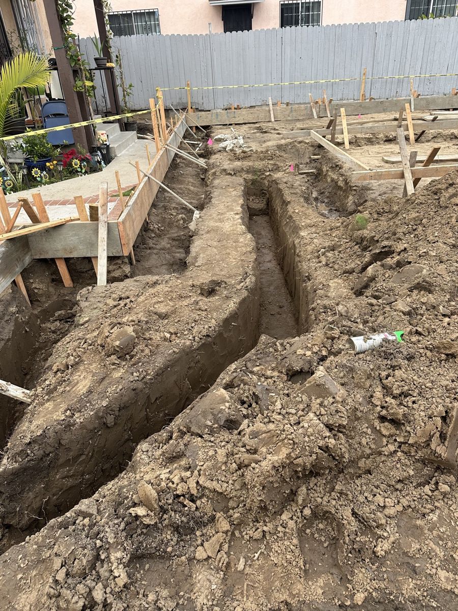 Footing excavation
