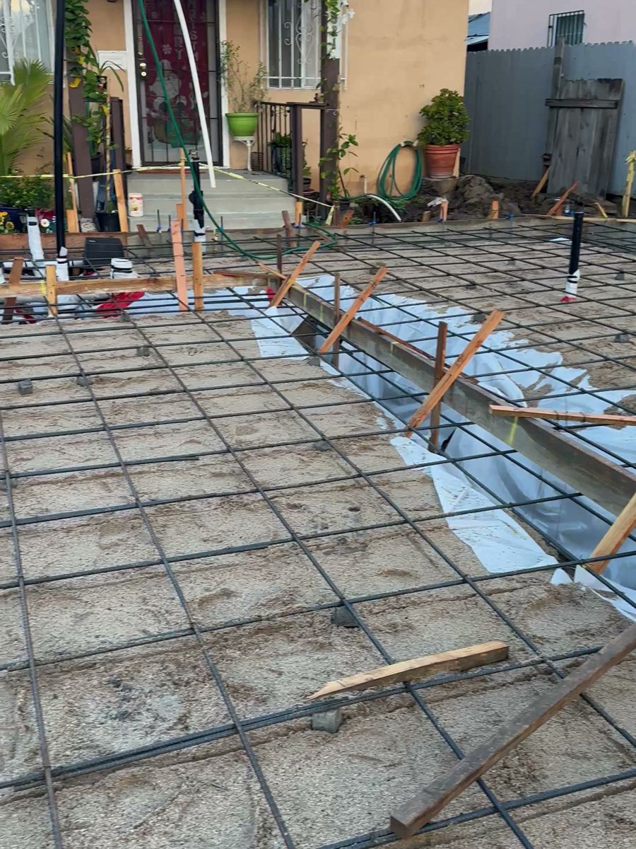 Rebar and slab prep