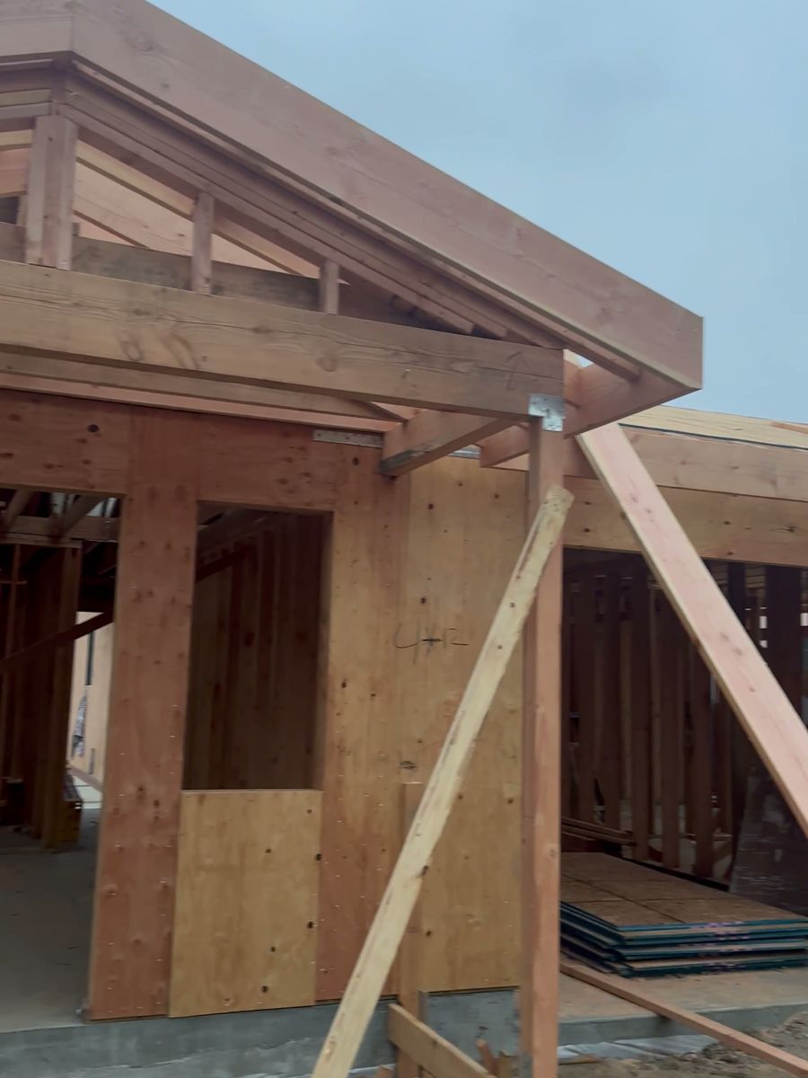 Sheathing and porch roof