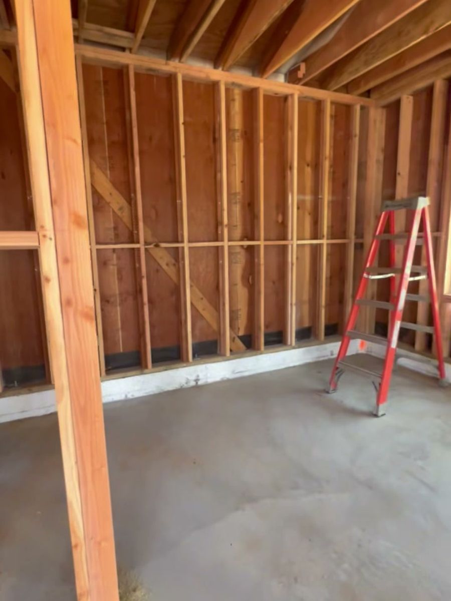 Framing the bedrooms