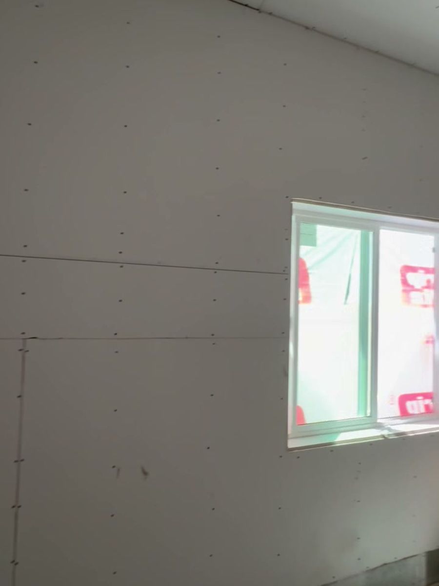 Drywall around the new windows