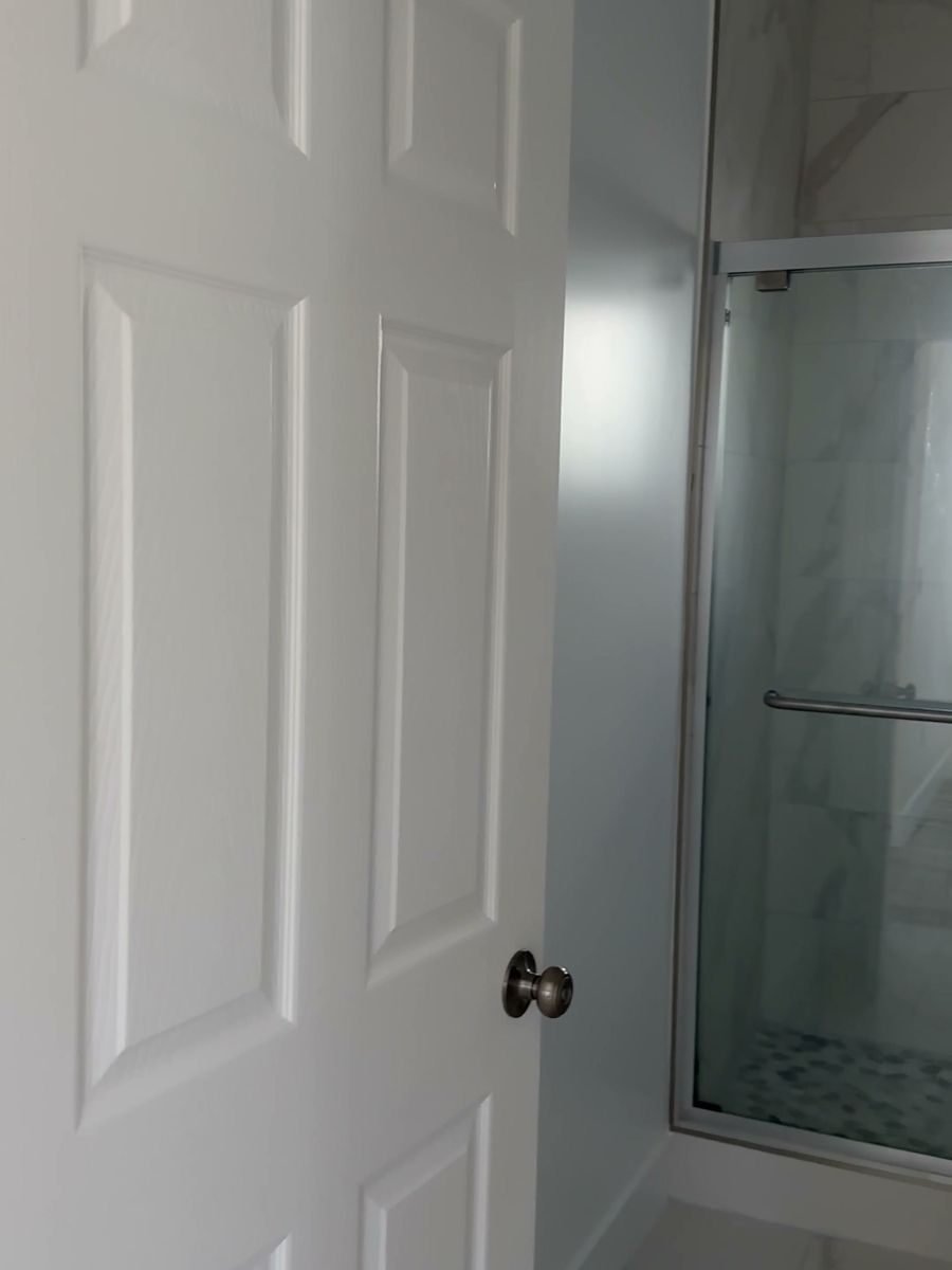 Bathroom with glass shower