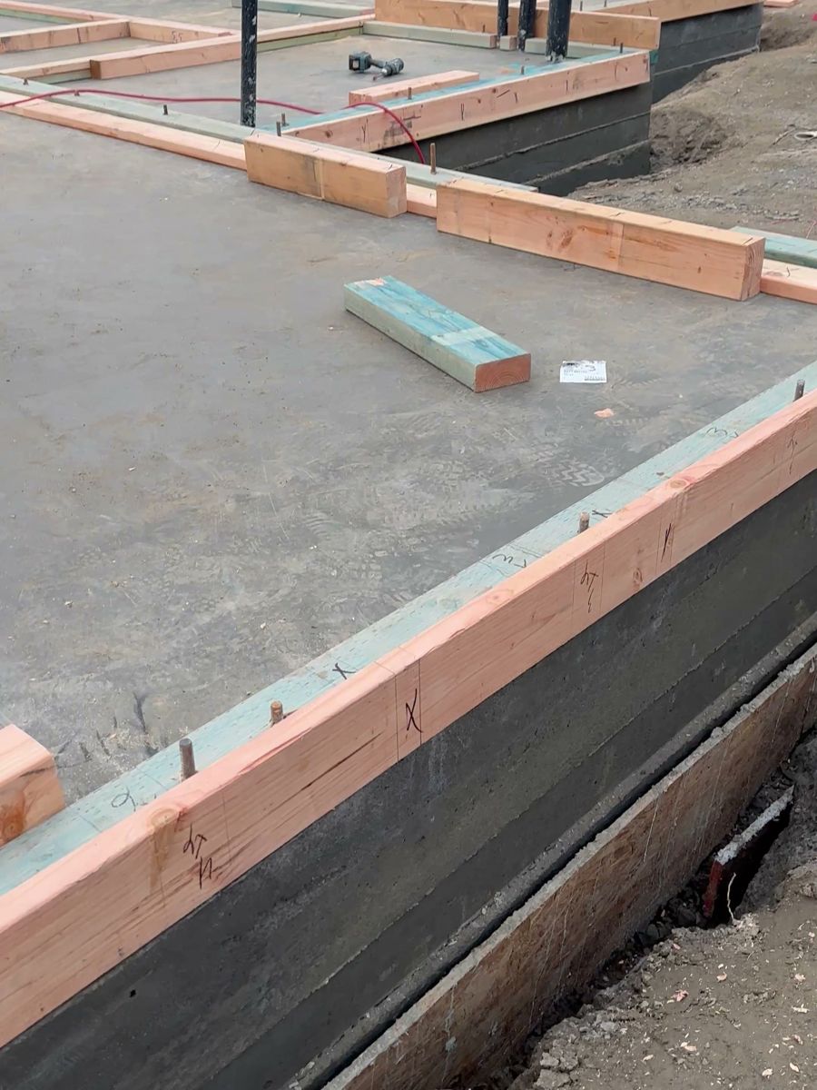 Slab poured and curing