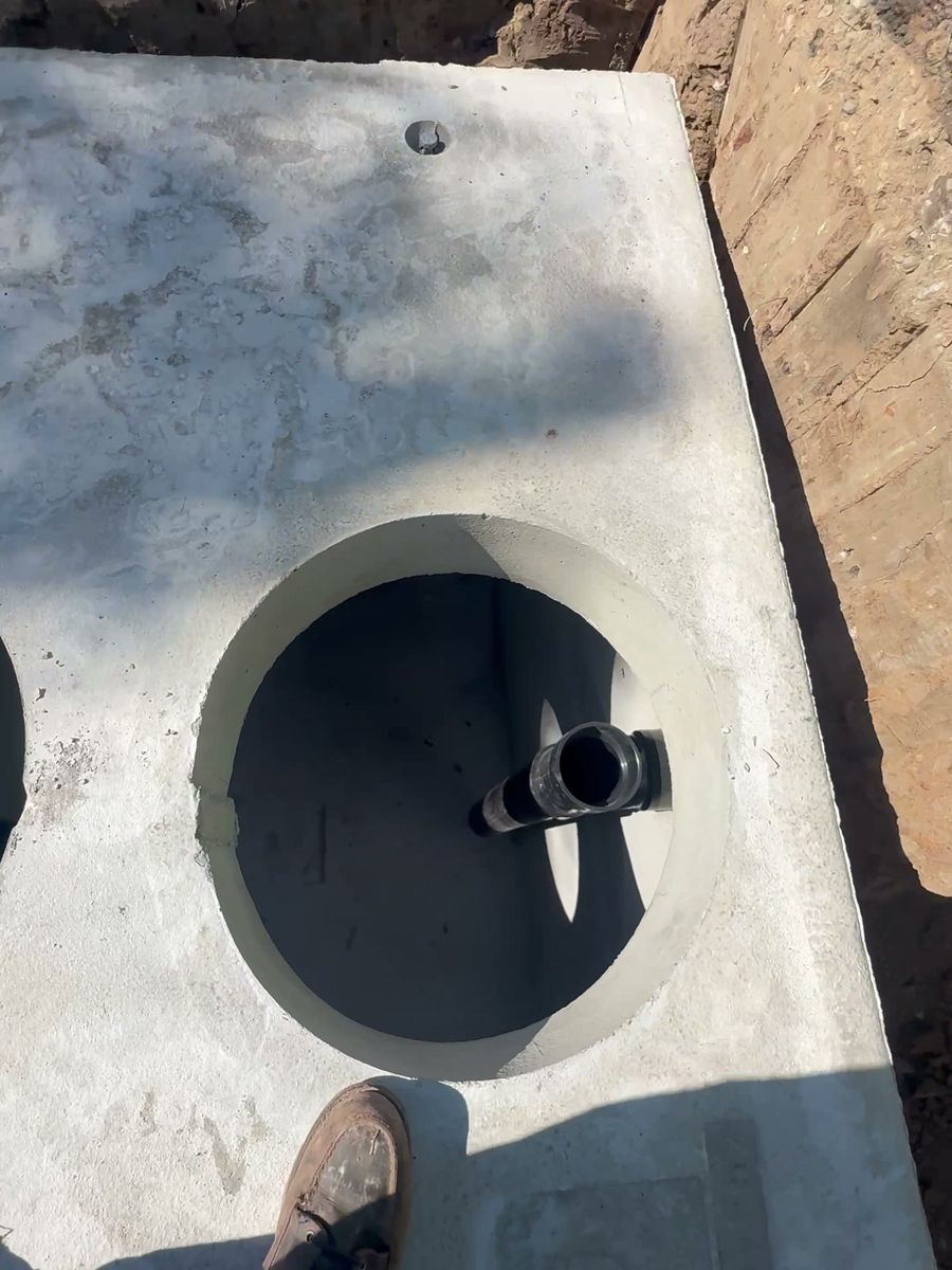 Access openings over the inlet and outlet chambers