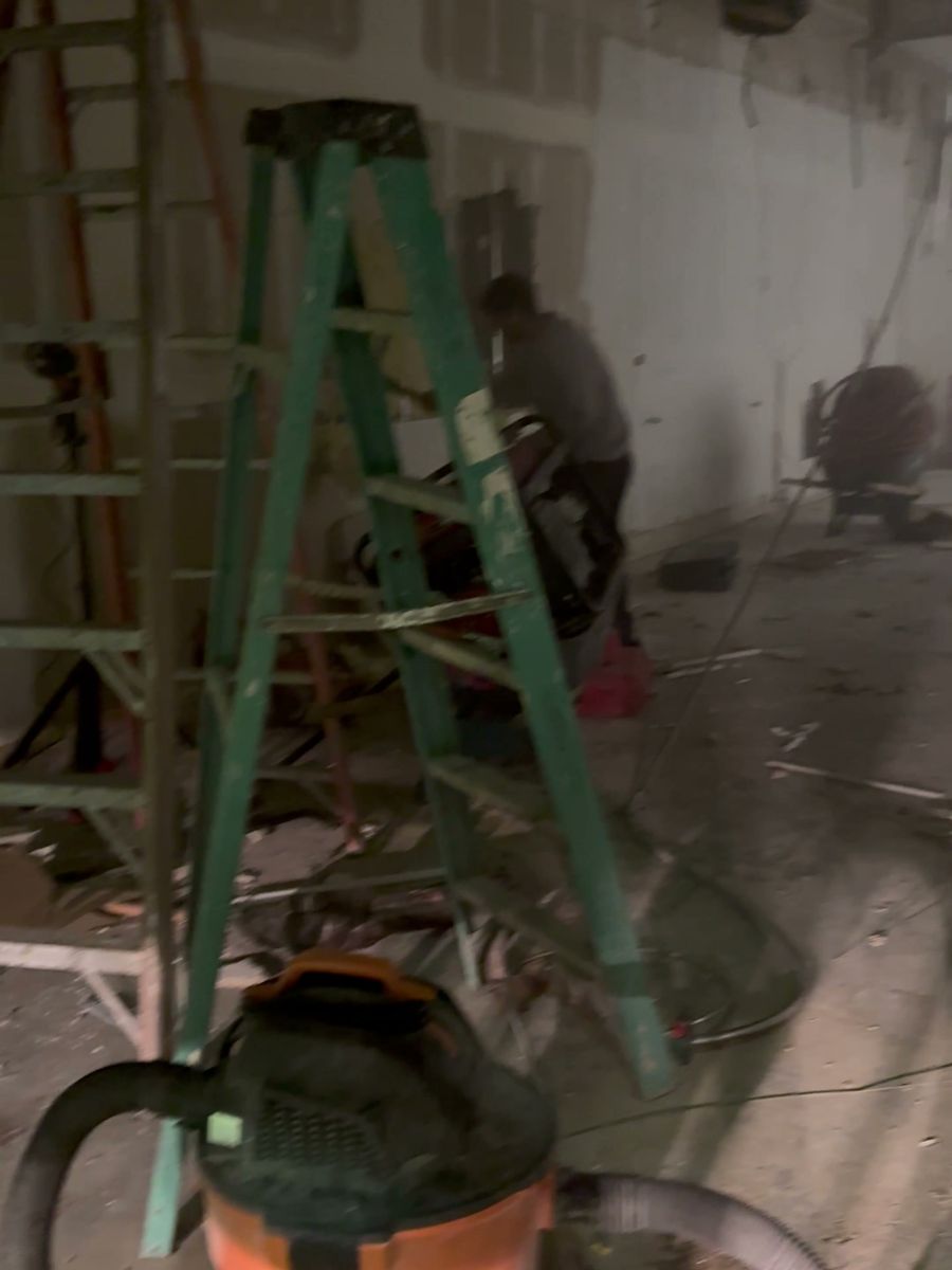 Demo & clean-out during the Movita Juice Bar build-out