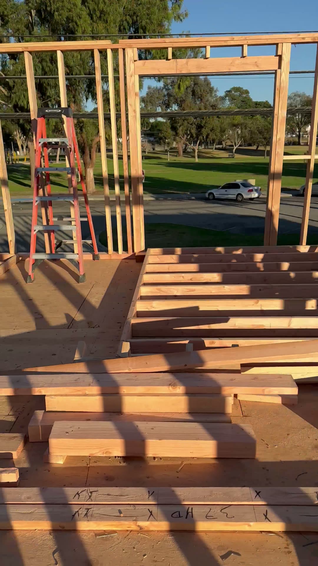 Second-story walls raised